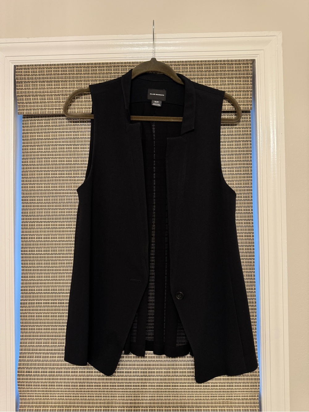 Club Monaco Black Sleeveless Blazer Vest